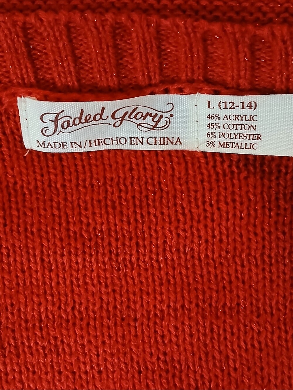 Faded Glory Red Knit Sweater - Women - Picture 6 of 6